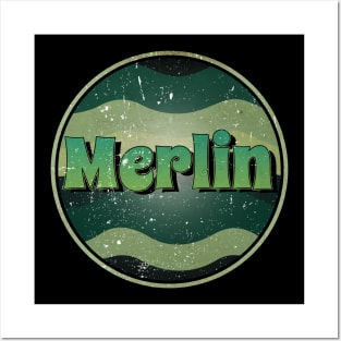 Great Merlin Gift Design Proud Name Birthday 70s 80s 90s Posters and Art